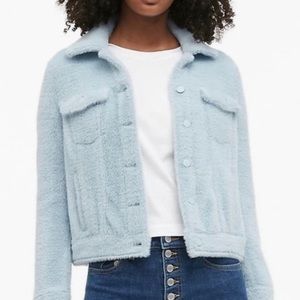 Banana Republic XS Blue Sherpa Trucker Jacket